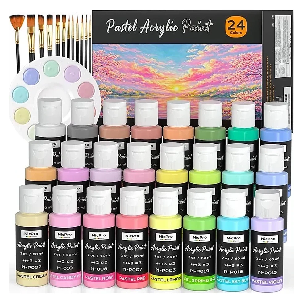 Acrylic Paint Set 24 Colours