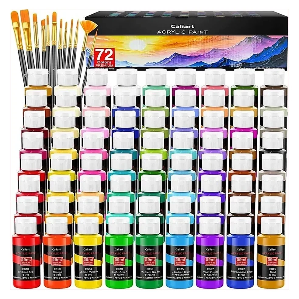 Acrylic Paint Set 12 Colours