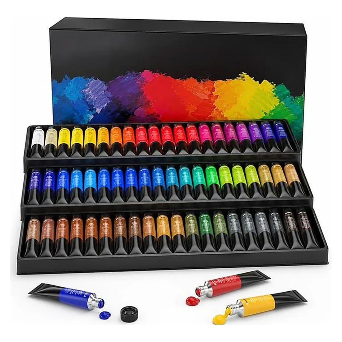 Acrylic Paint Set Black Case