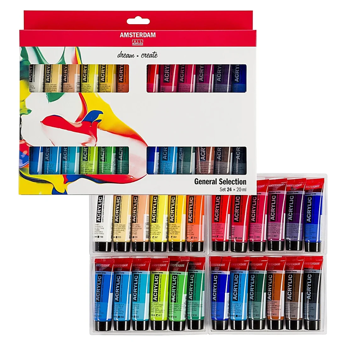 Acrylic Paint Set Two Trays