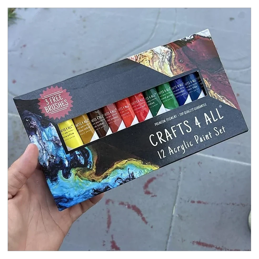 Acrylic Paint Set 12 Tubes