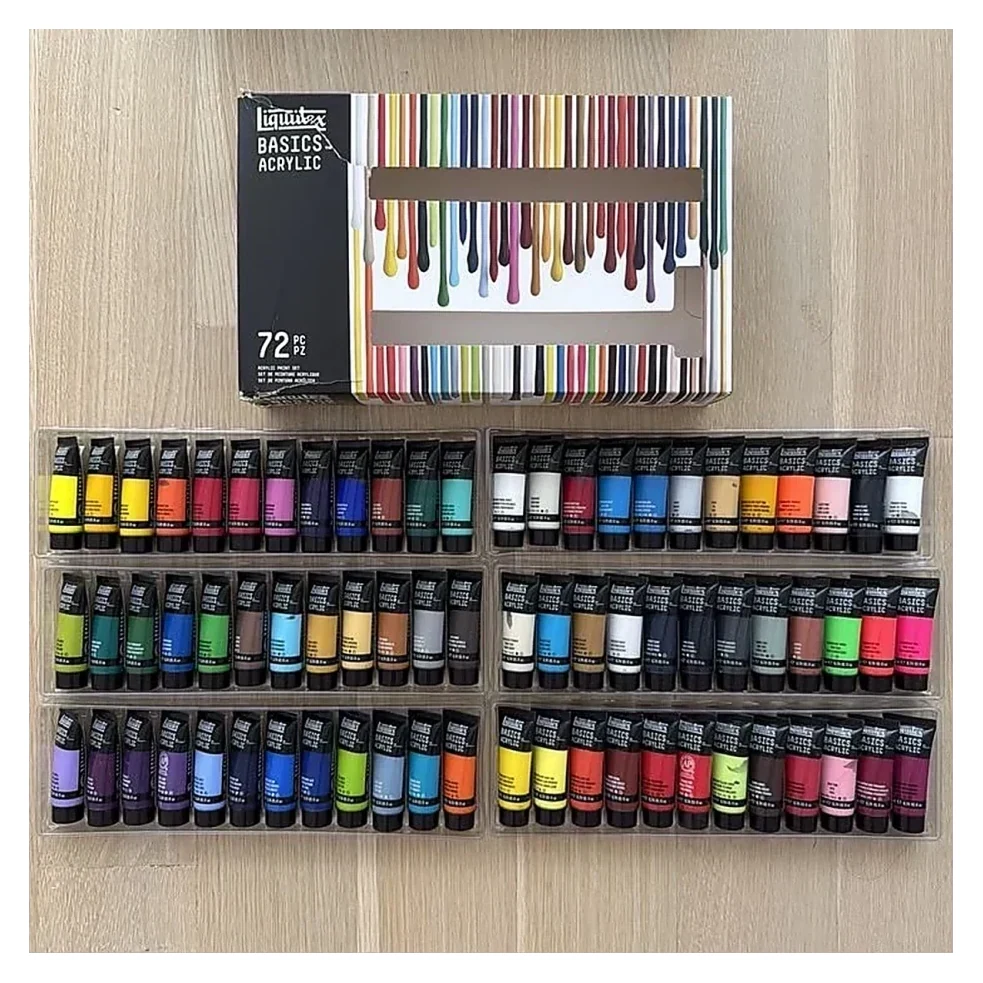 Acrylic Paint Set 72 Wooden Box