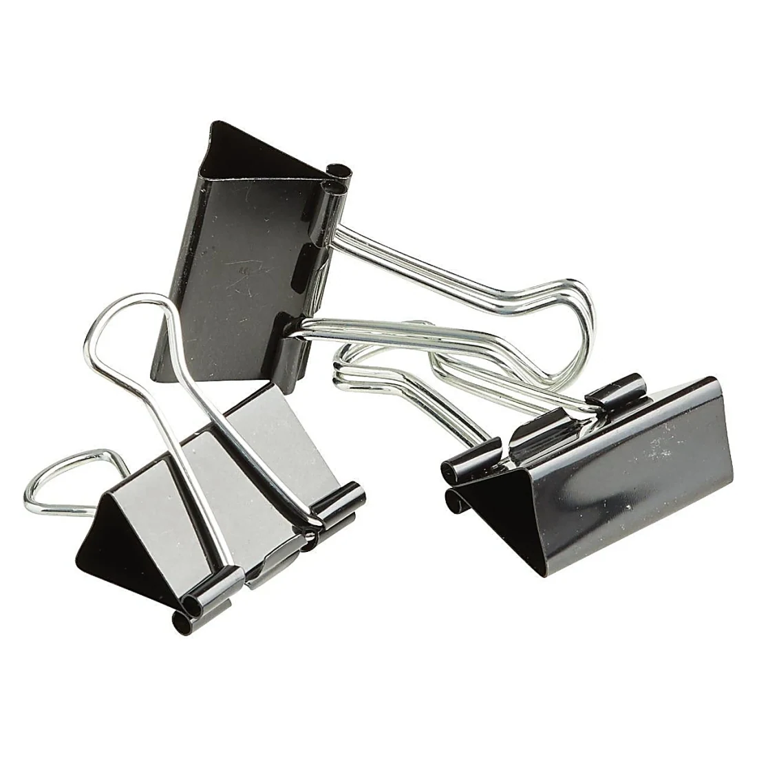 Black Binder Clips Set
