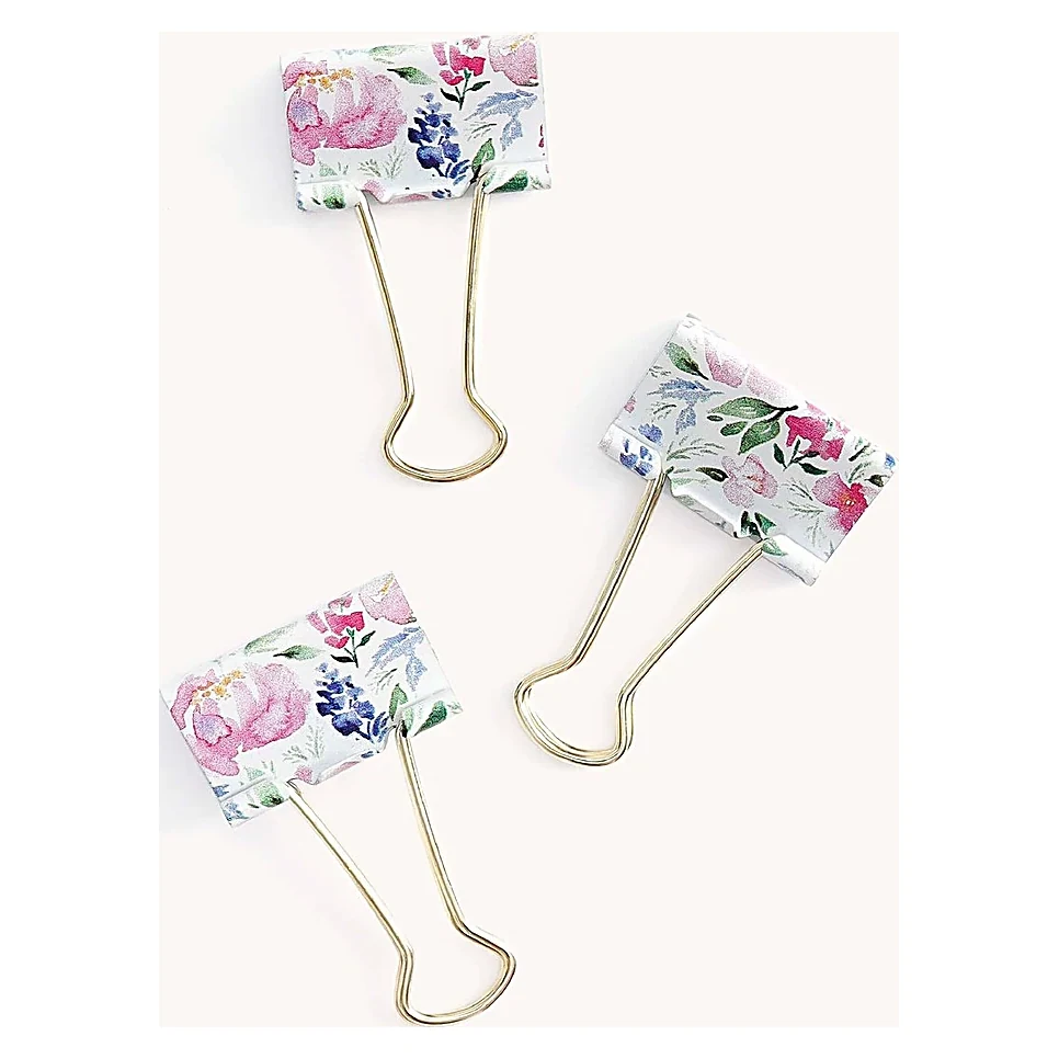 Floral Binder Clips