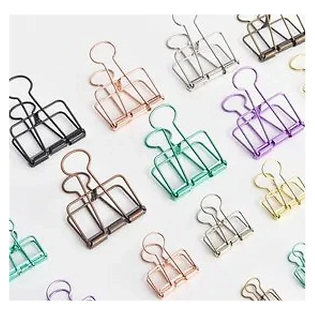 Pastel Binder Clips Pair Tones