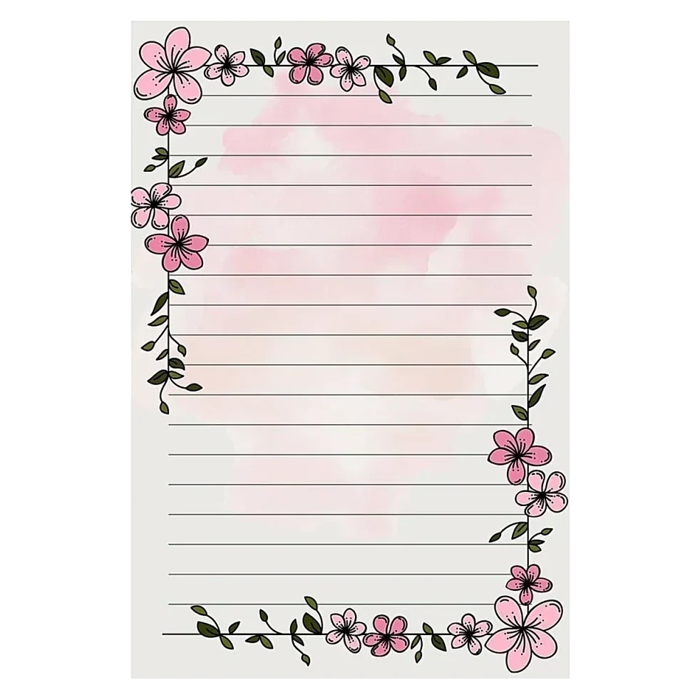 Floral Lined Paper