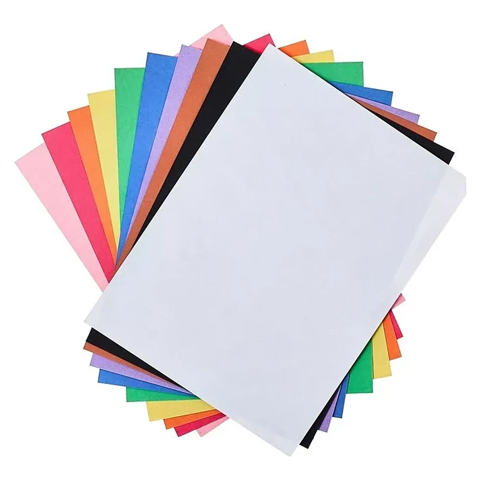 Coloured Paper and White Sheet