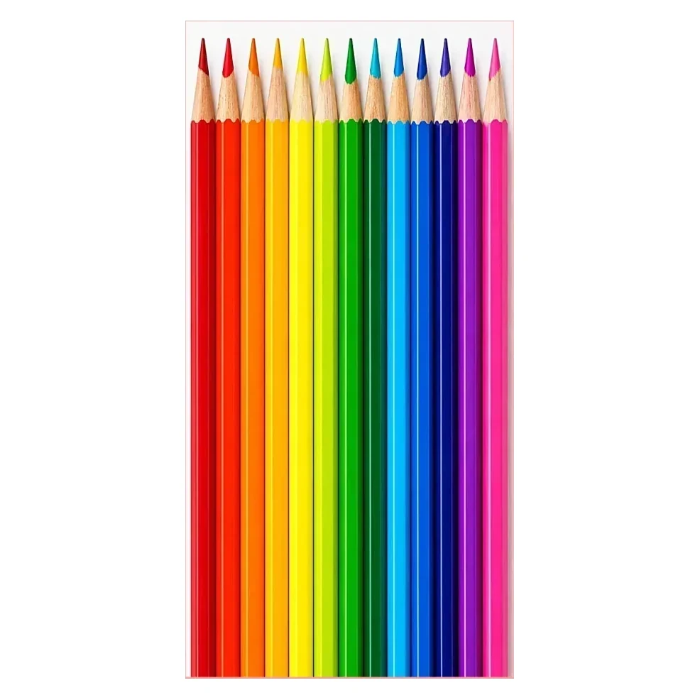 Rainbow Pencils Lined Up