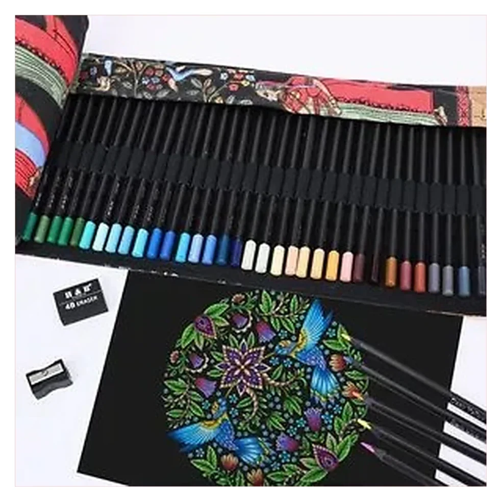 Coloured Pencils with Mandala Art
