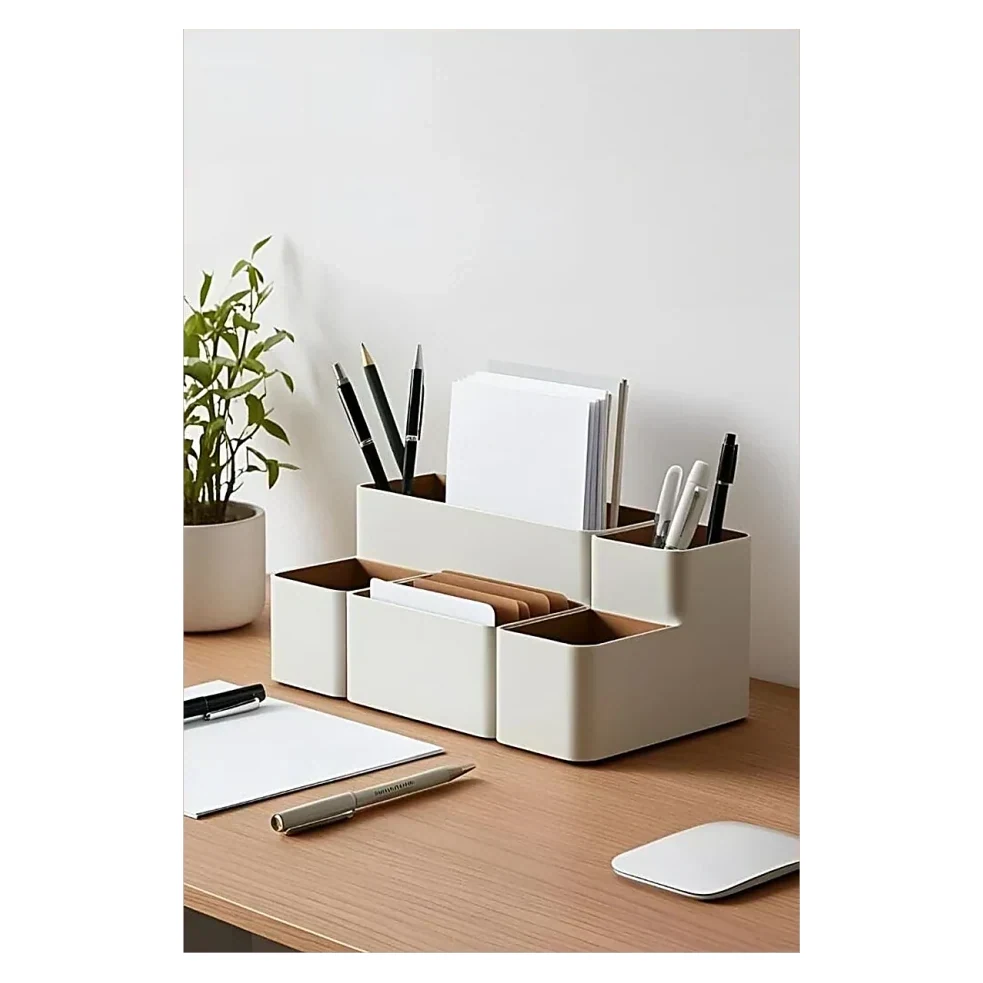 White Desk Organiser Set