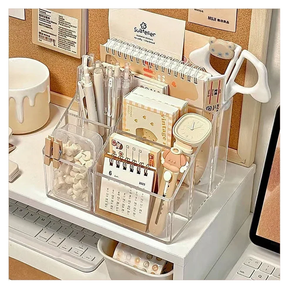 Clear Desk Organiser with Drawers
