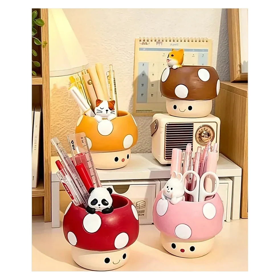 Mushroom Pen Holders Set