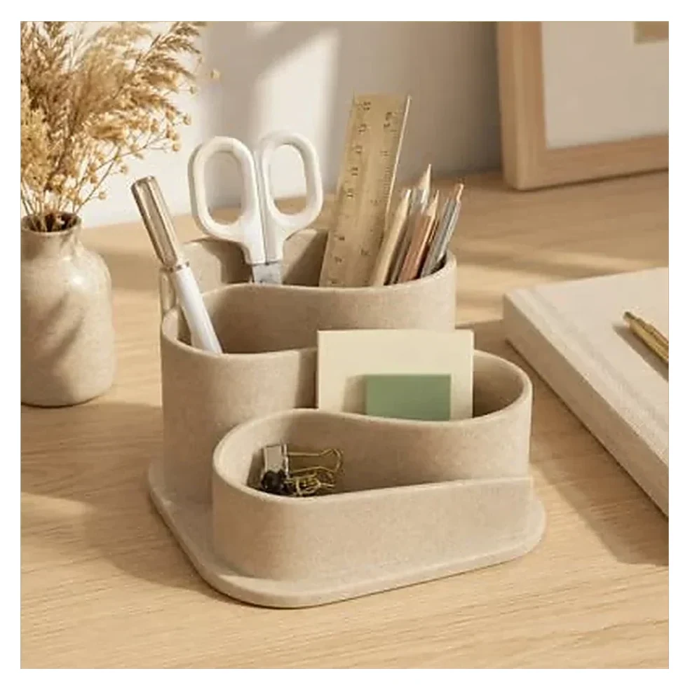 Beige Desk Tray Set
