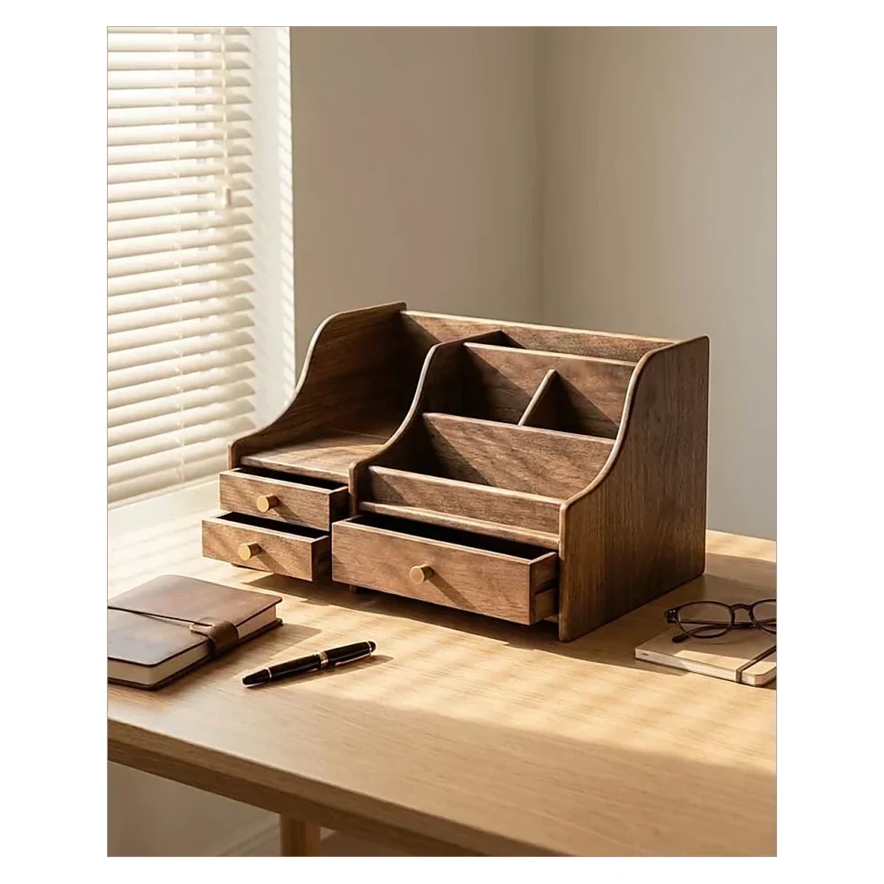 Wooden Desk Organiser Drawers