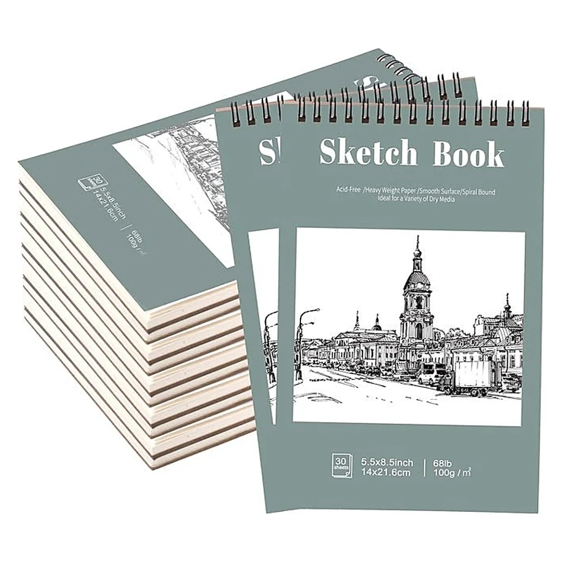 Sketch Book Stack Teal