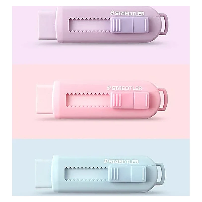 Pastel Erasers with Cases