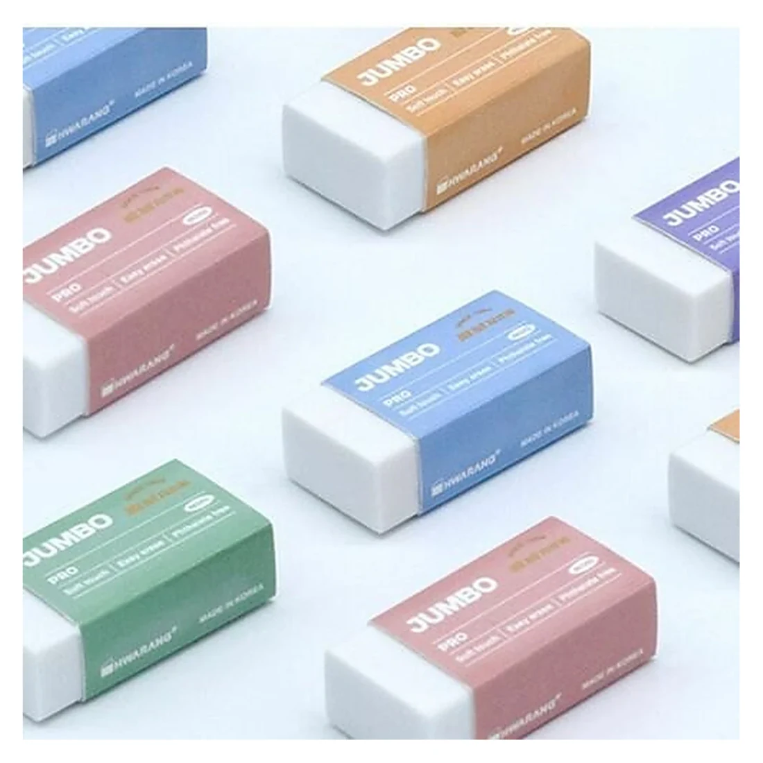 Pastel Erasers Colour Block