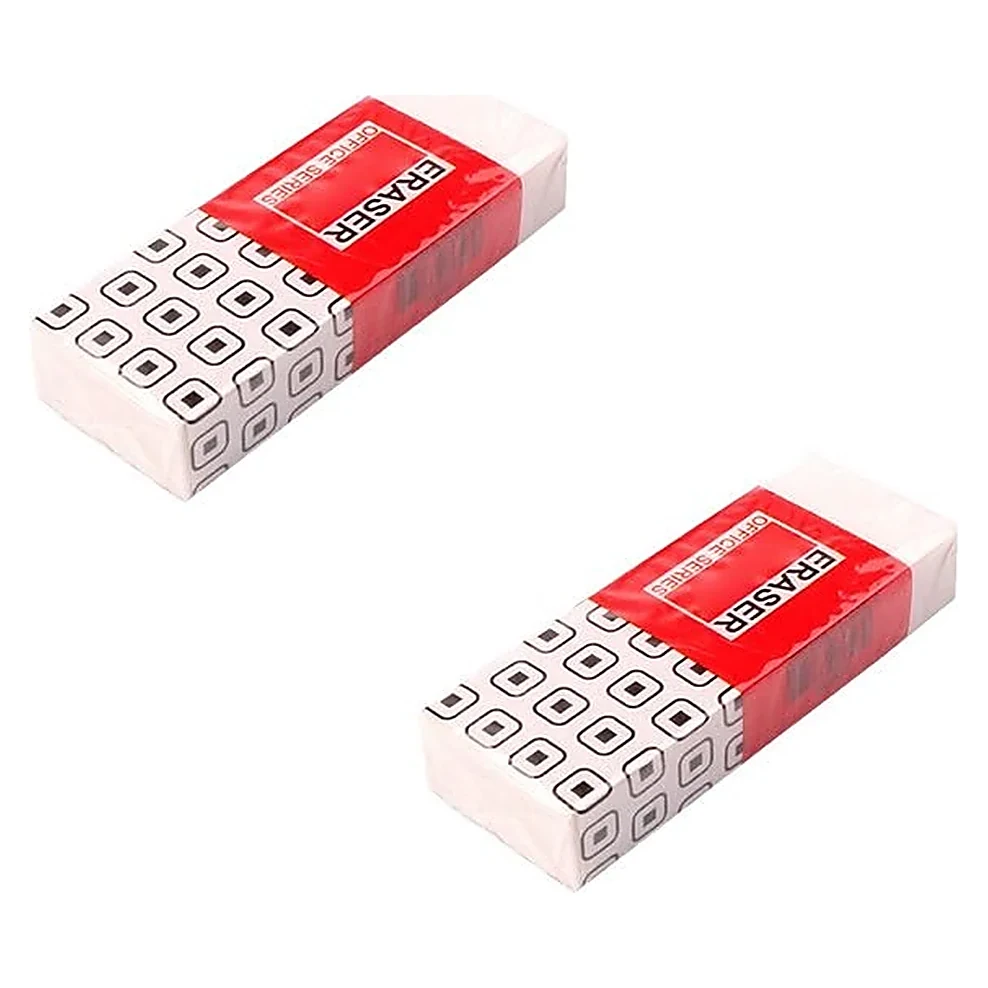 Red and White Erasers