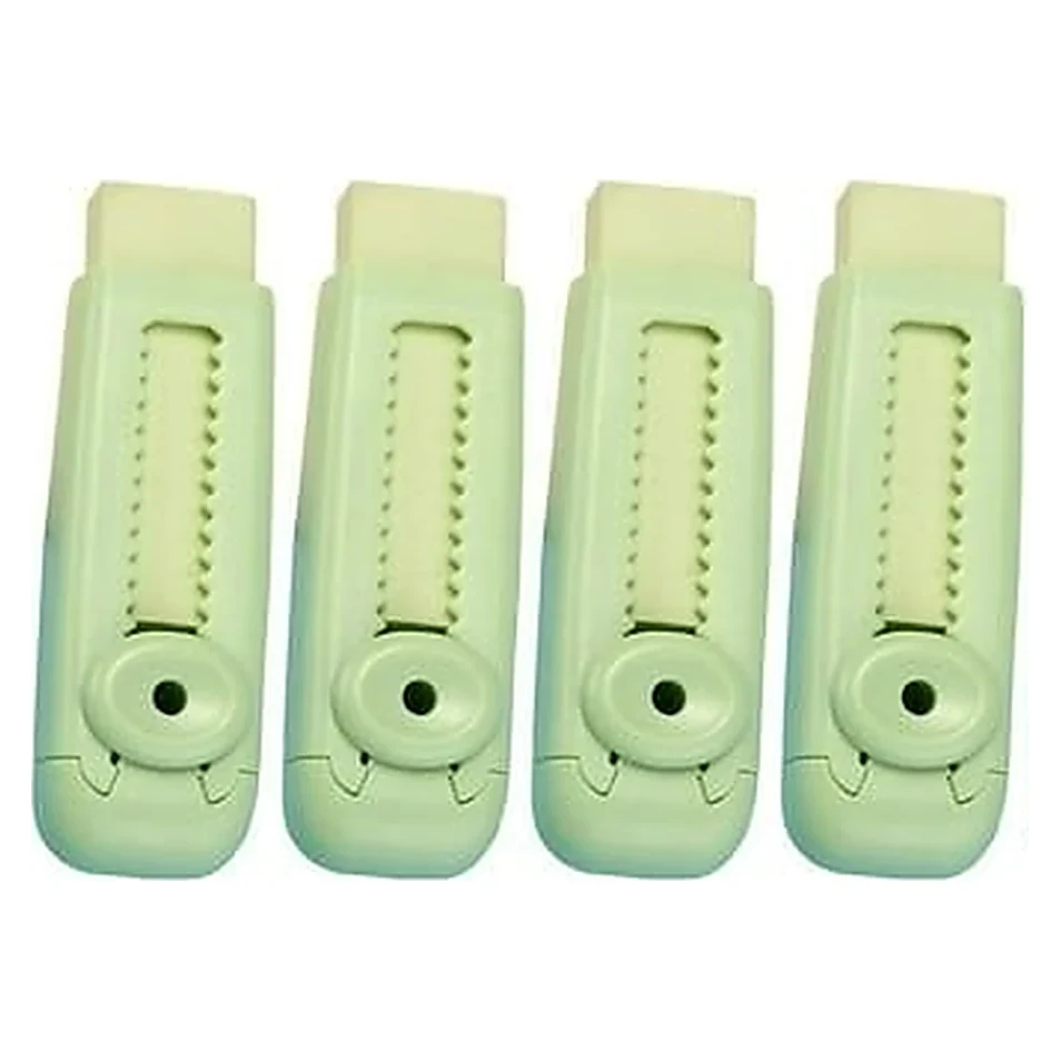 Green Erasers with Cases