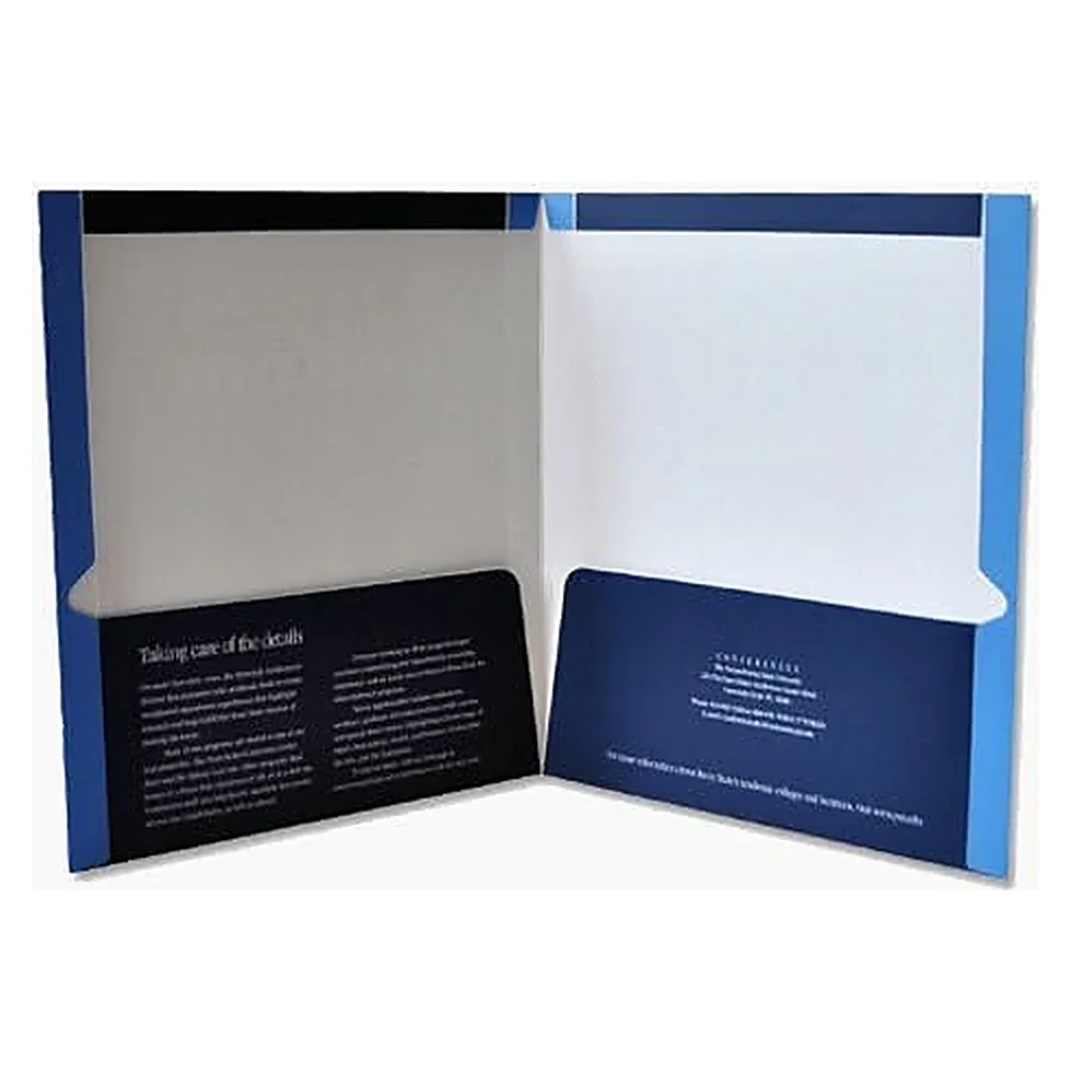Blue Folder with Pockets