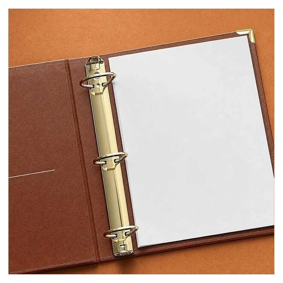 Brown Leather Ring Binder