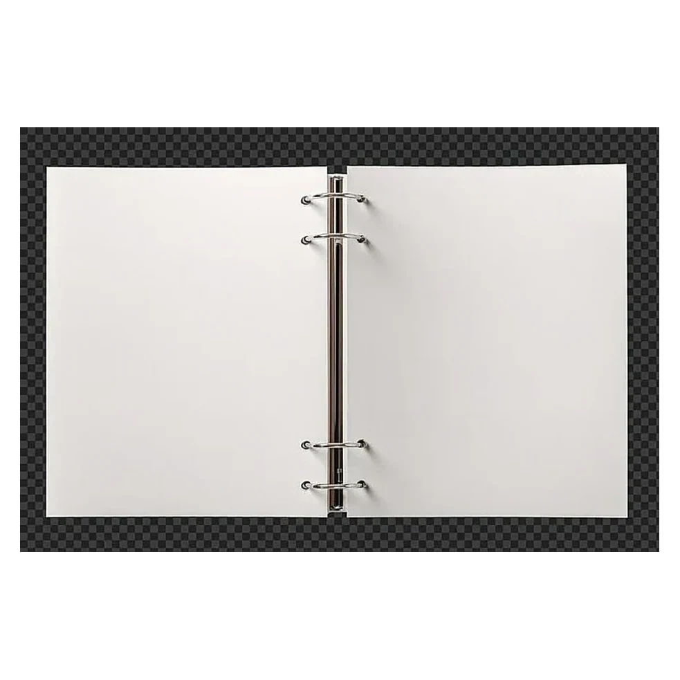 Grey Ring Binder Open