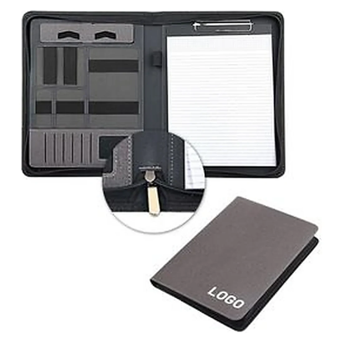 Black Portfolio with Notepad