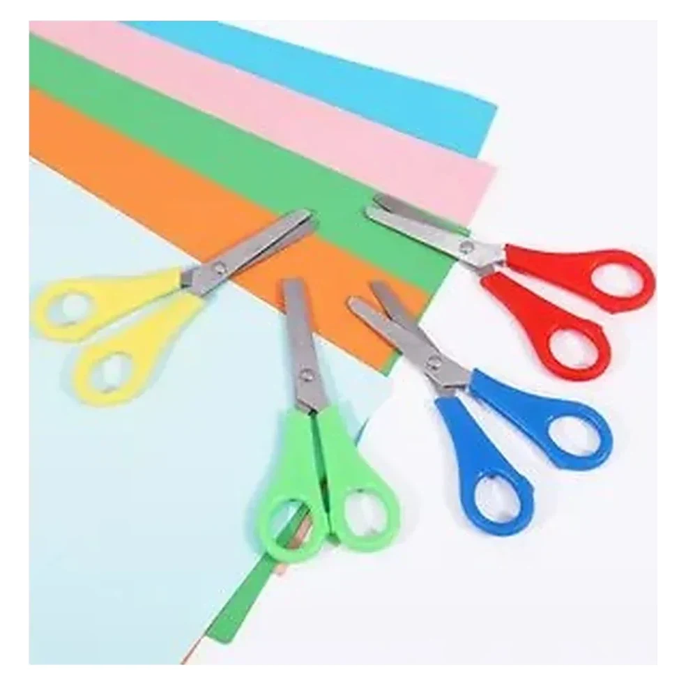 Scissors on Coloured Paper