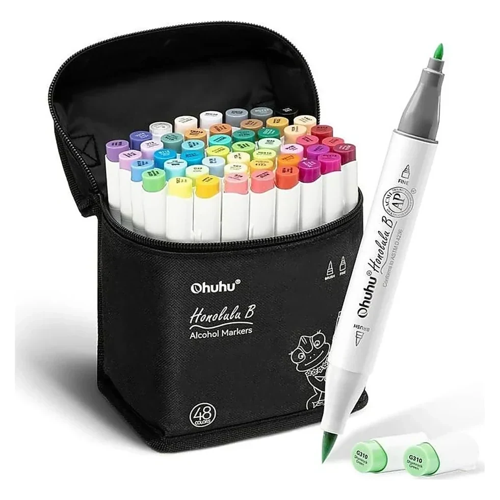 Ohuhu Marker Set 120 with Brush Pen