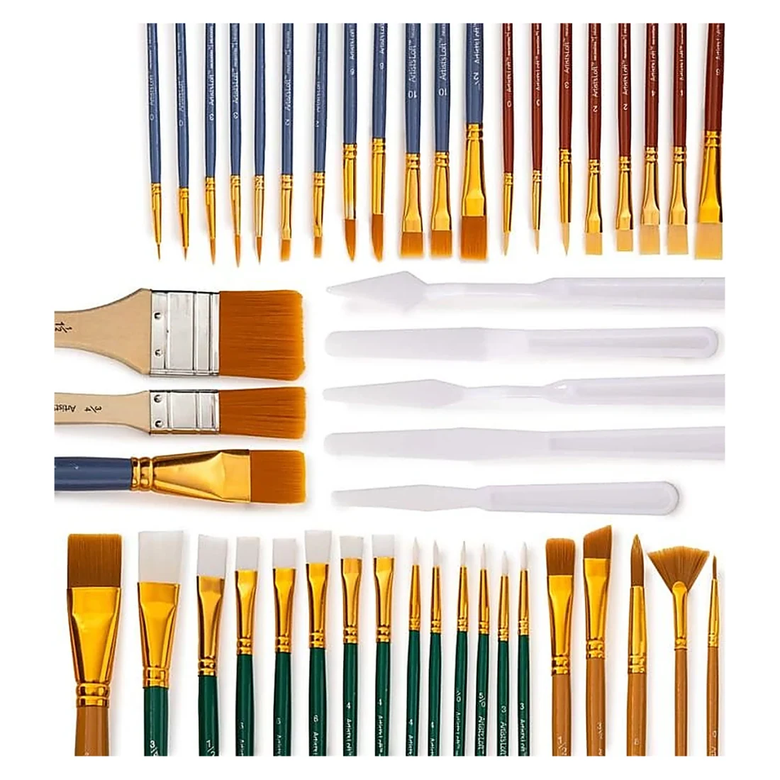 Brush Set with Flat and Round