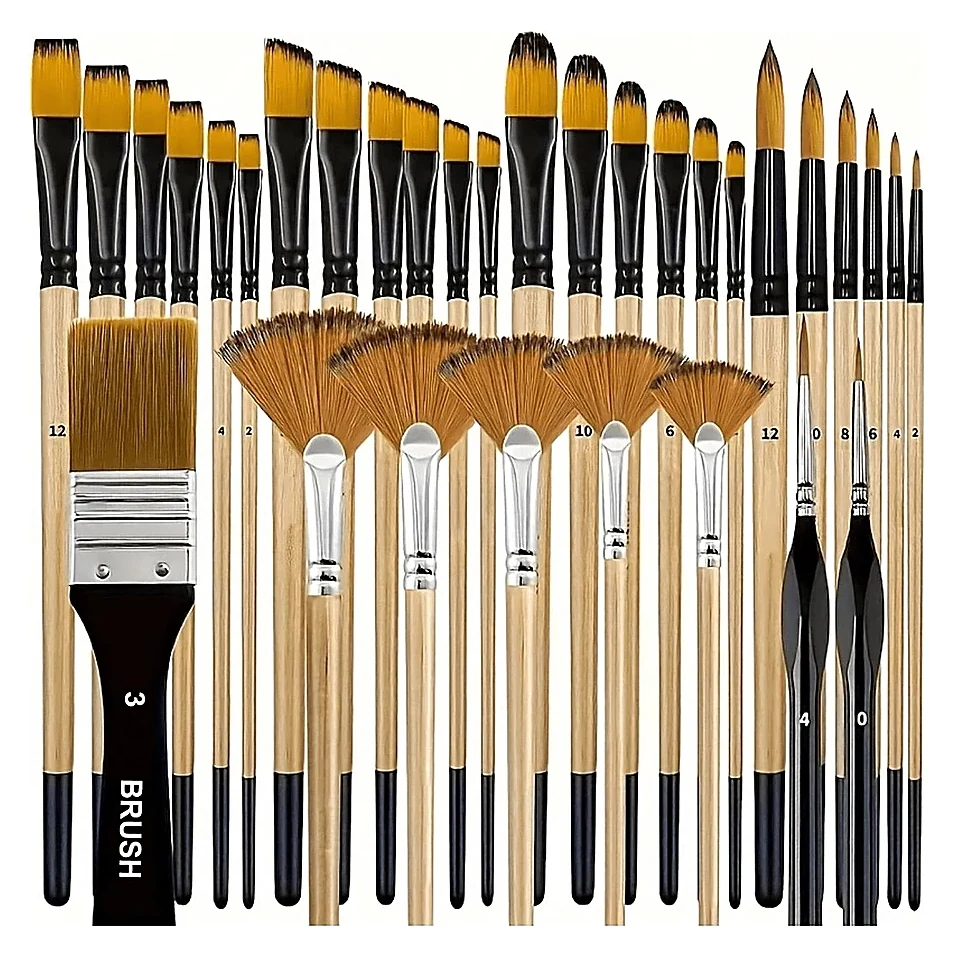 Brush Set with Wide Flats