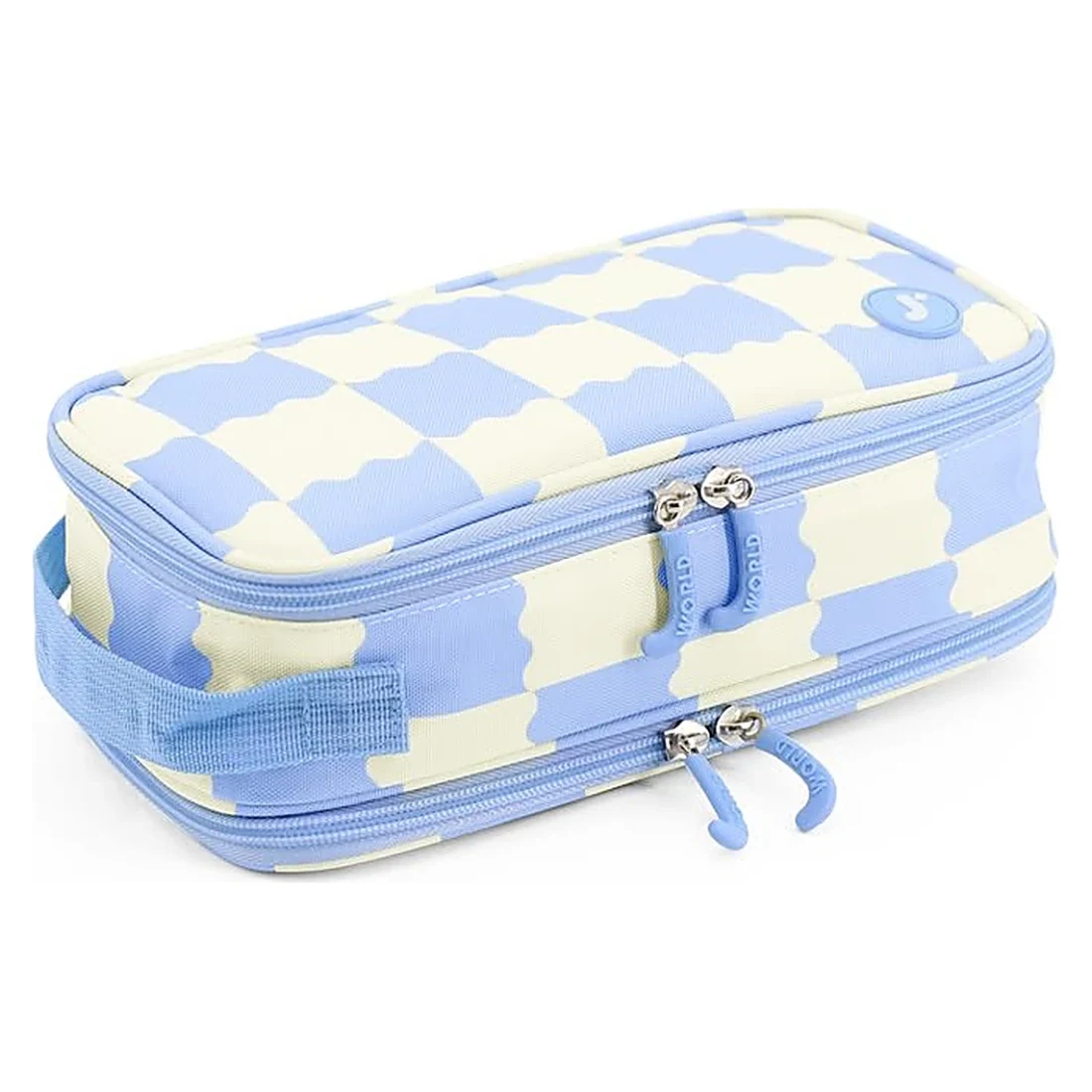 Blue Check Pencil Case