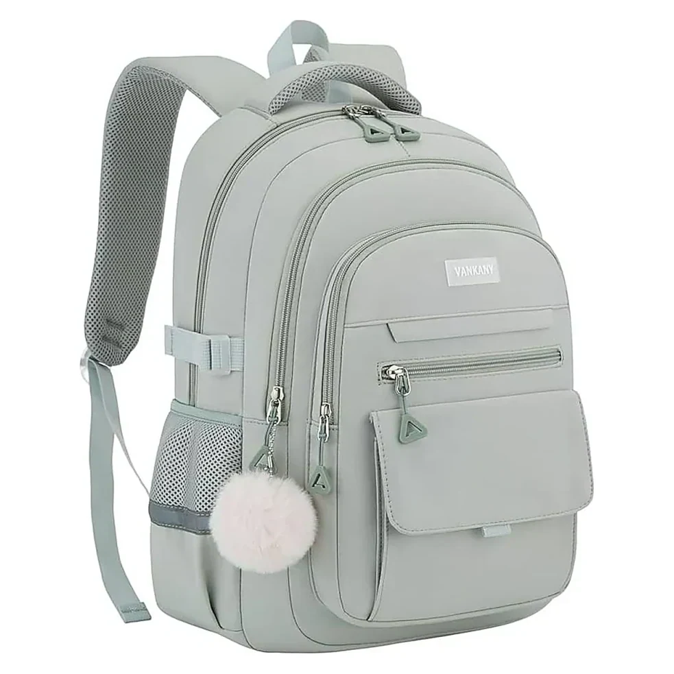 Grey Backpack with Pouch