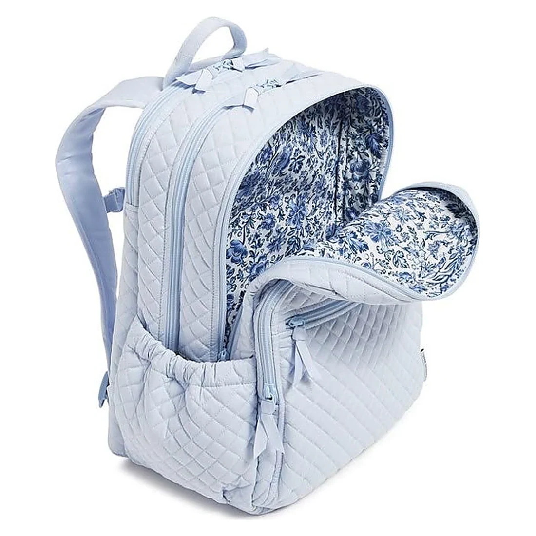 Quilted Blue Backpack