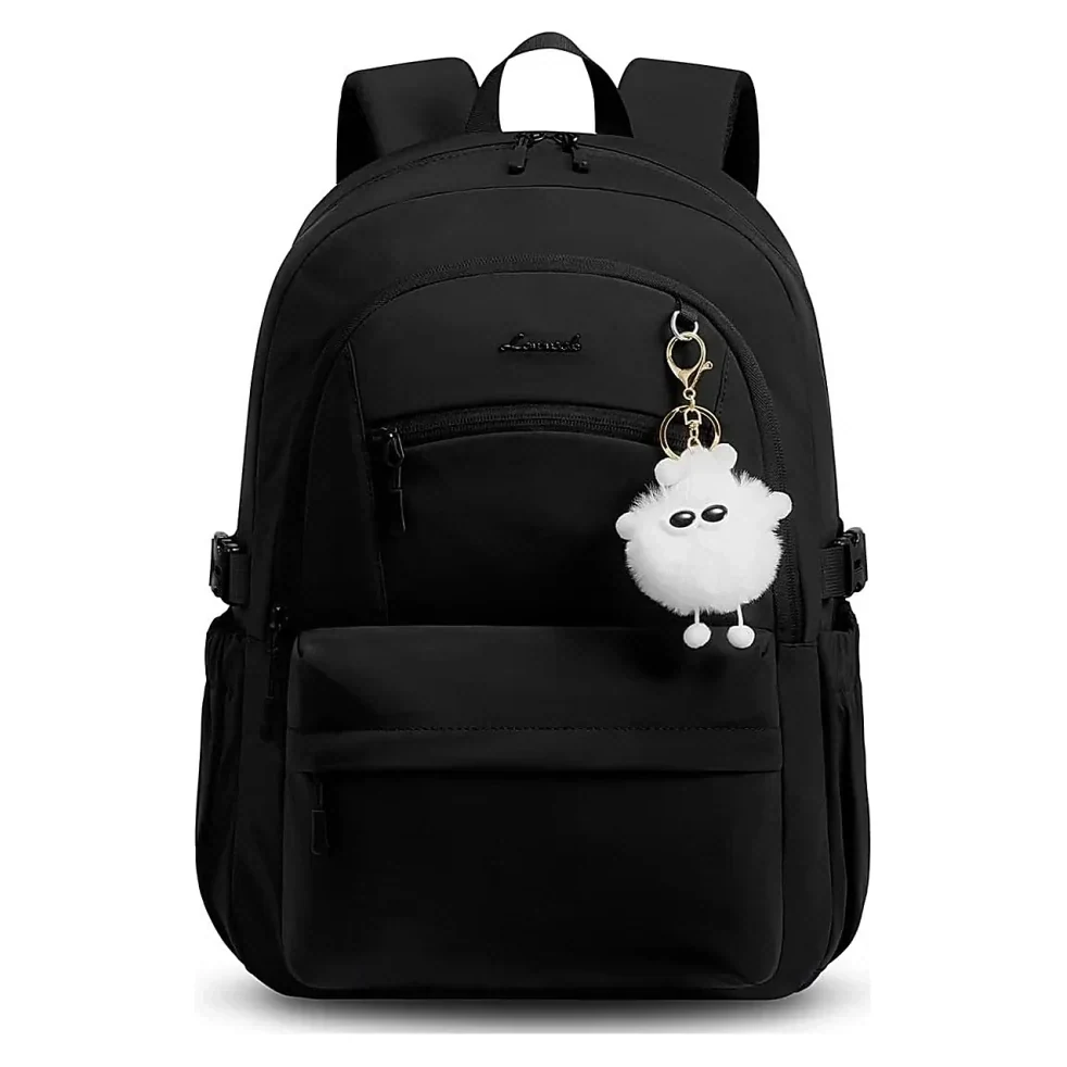 Black Backpack with Charm