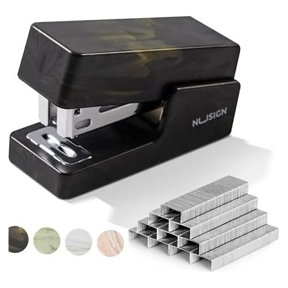 Black Stapler with Staples and Pins