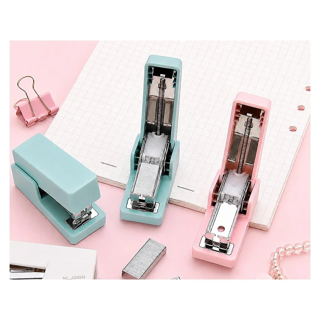 Pastel Staplers Set