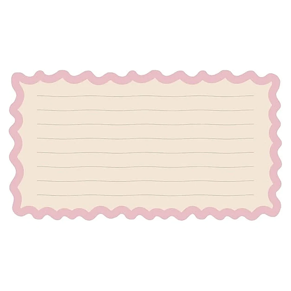 Pink Scalloped Note