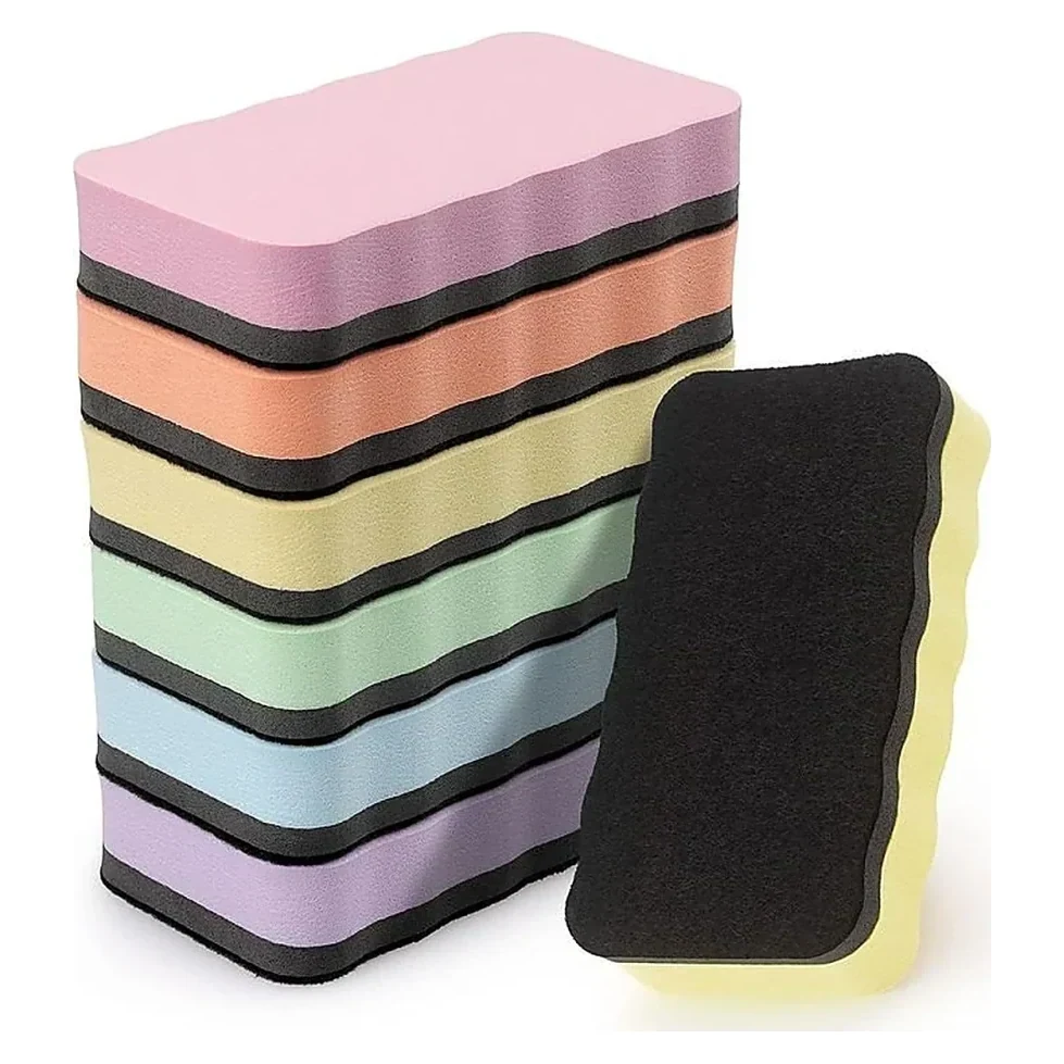 Pastel Whiteboard Erasers Stack