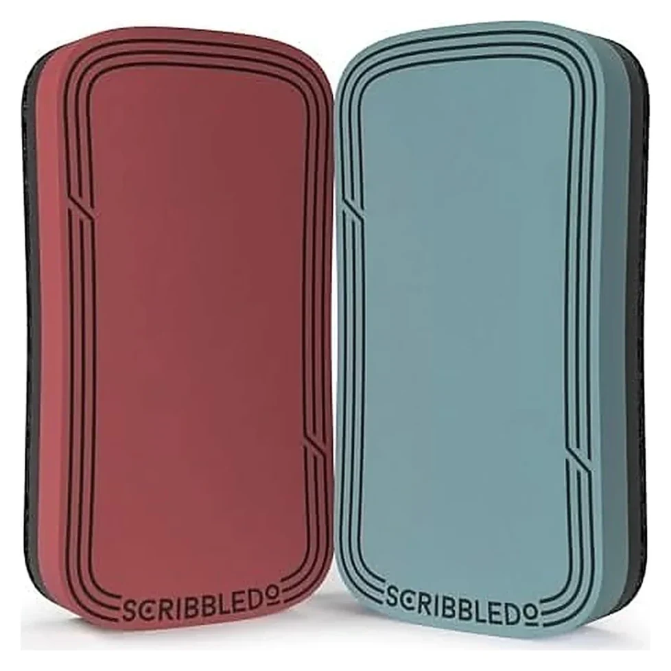 Maroon and Teal Erasers