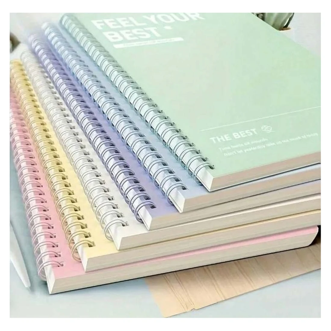 Pastel Spiral Notebook Stack