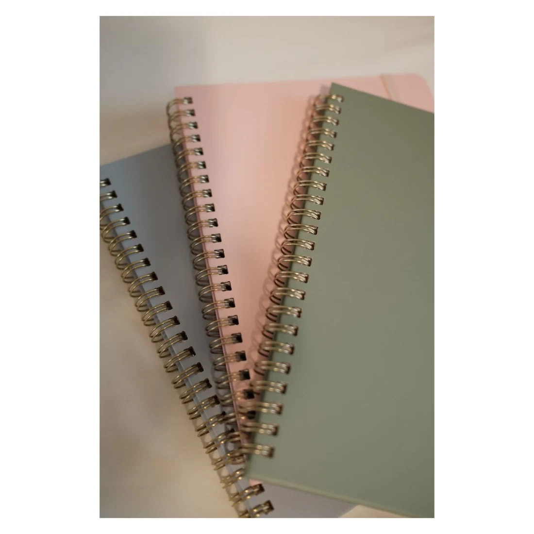 Sage and Pink Spiral Notebooks