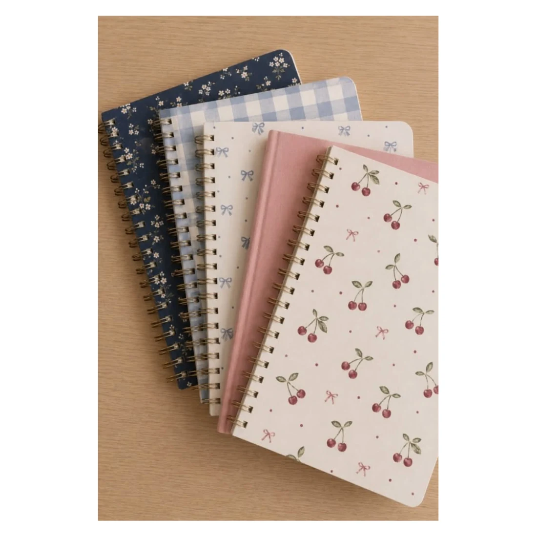 Floral Print Notebook Stack