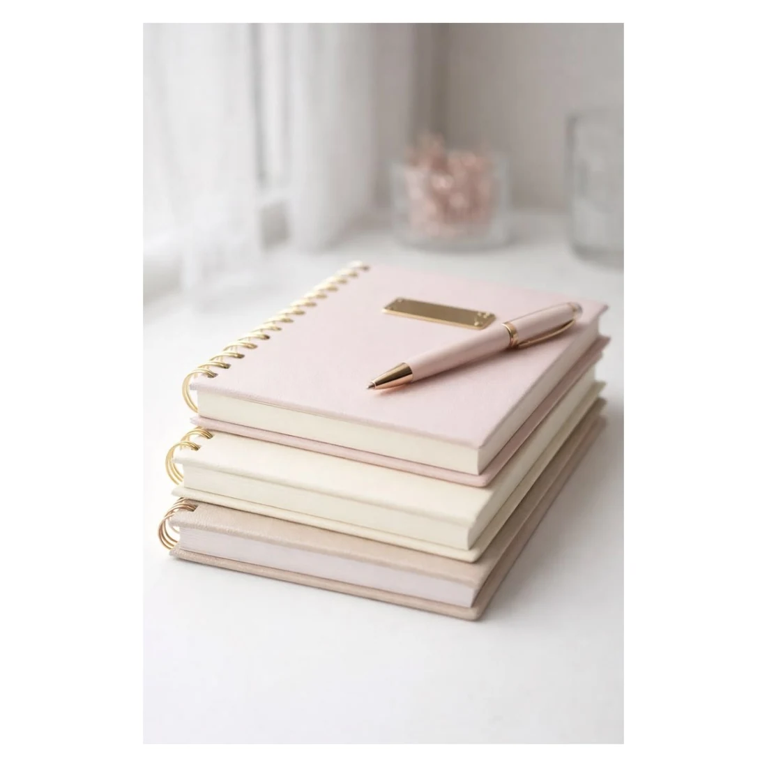 Pink Notebook Stack