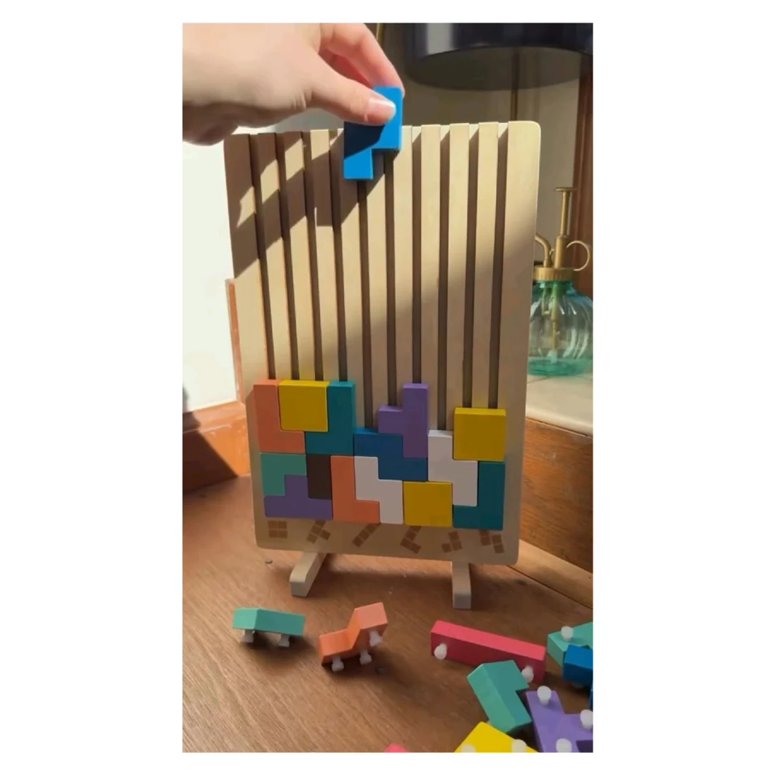 Wooden Block Stacking Game