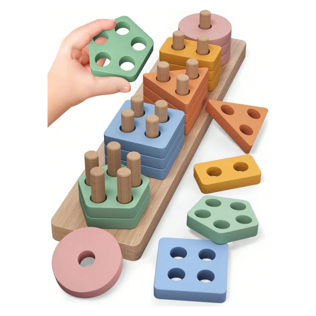 Wooden Shape Peg Board