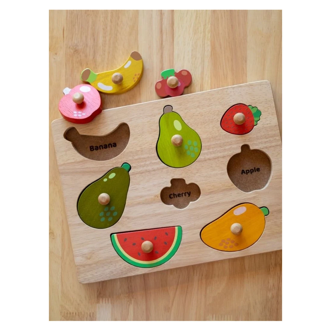 Wooden Fruit Puzzle Board