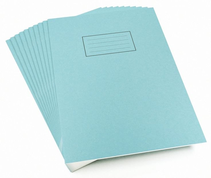 A4 Exercise Book Stack Teal